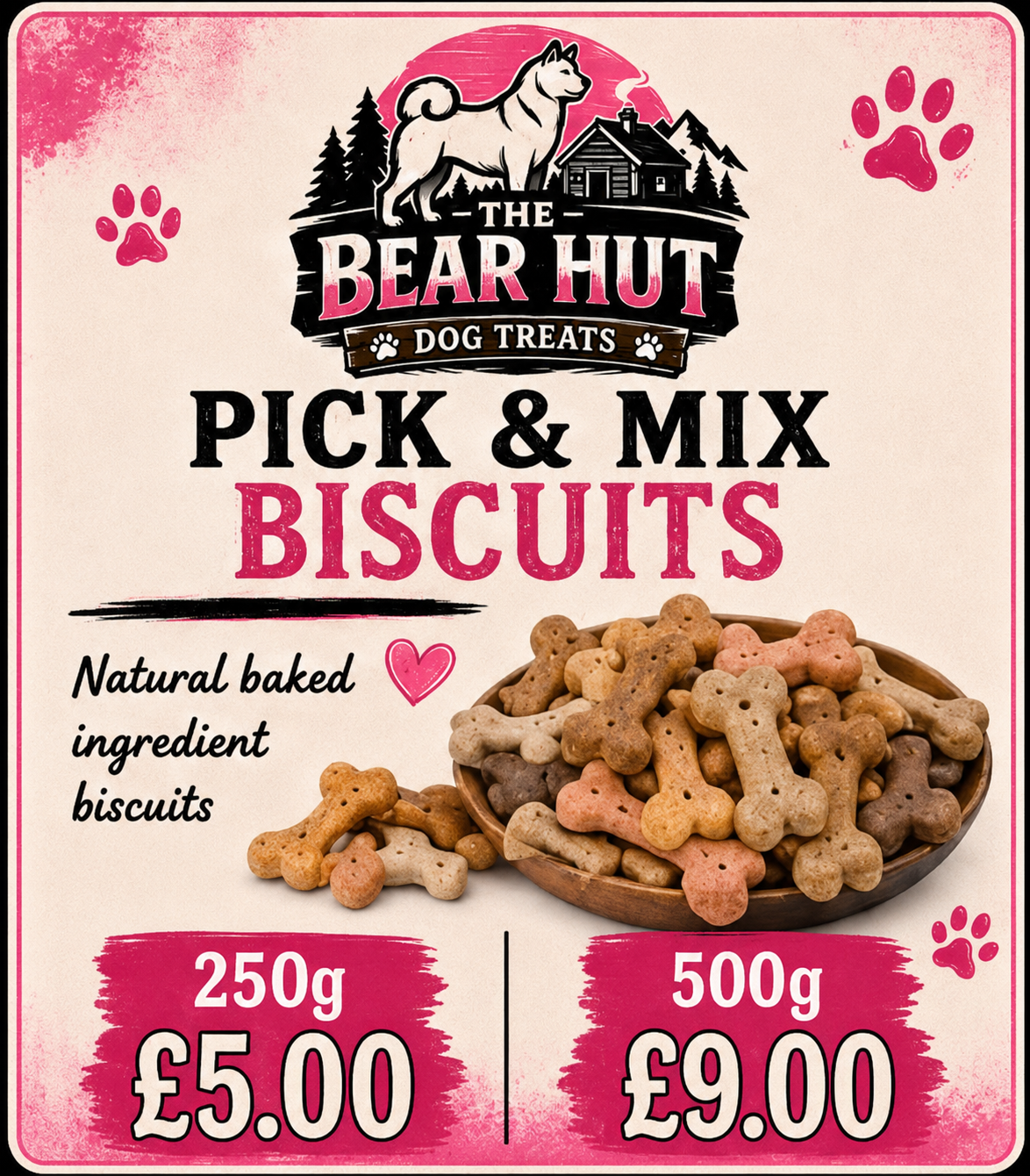Pick & Mix Baked Dog Treat Biscuits